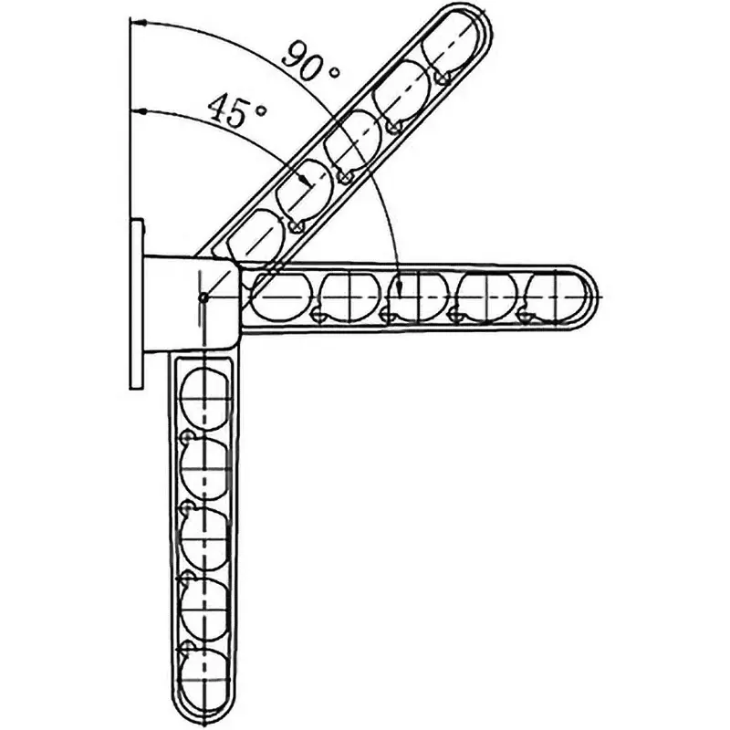 monotaro-clothesline-wall-mounting-bronze-wall-mounted-type-450-mm-overall-length-m450b