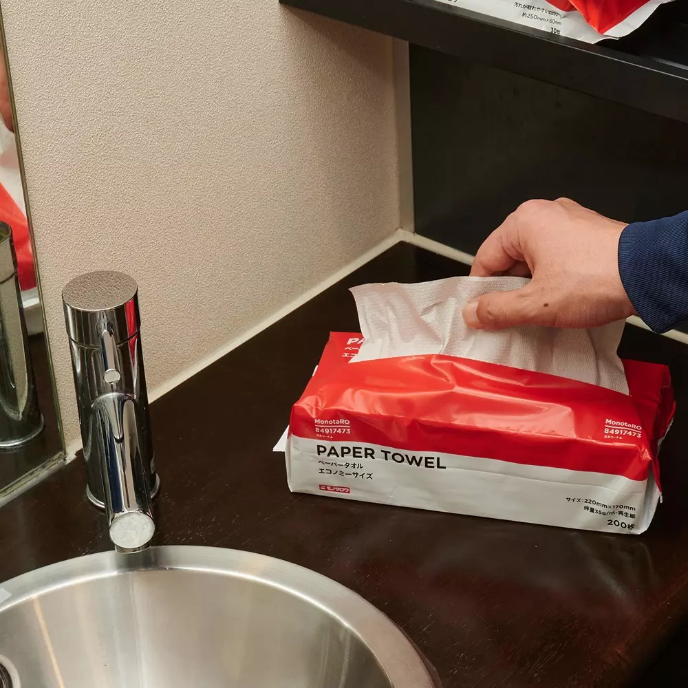 monotaro-paper-hand-towel-sheet-size-220x170-mm-basis-weight-350-gm-economy-pack-of-40-box