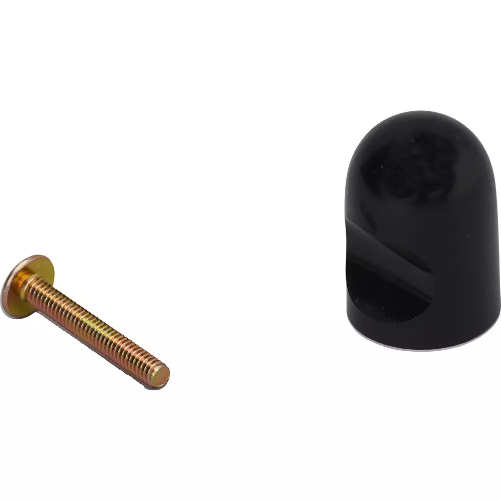 MonotaRO Plastic Knobs Set of 10 ABS resin Black 20 mm Diameter, 3921139 (Set of 10 Pcs)