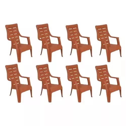 Buy Nilkamal Rust Sunday Chair (Set of 8 Pcs) Online in India at Best