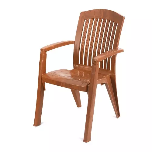 Nilkamal Heritage Plastic High Back Chair, Mango Wood