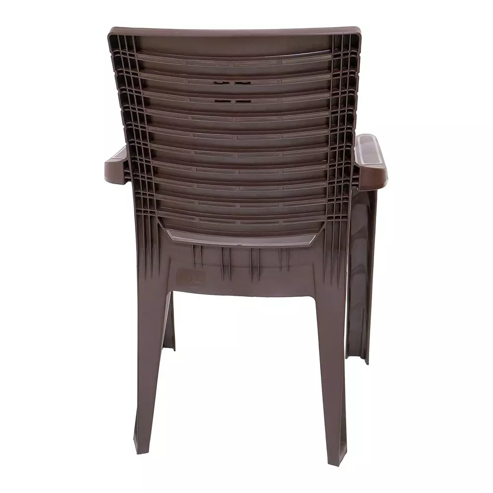 AVRO Matt And Gloss Chair With Armrest W Brown 610x890x560 mm, 9999 (Pack of 4)