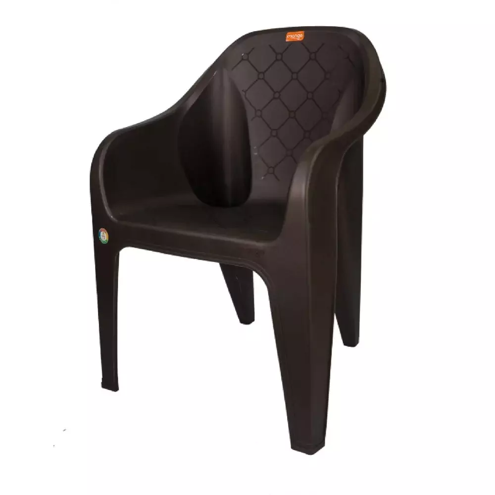 Mango Medium ZINC Plastic Chair with Armrest 430x340x290 mm Weather Brown