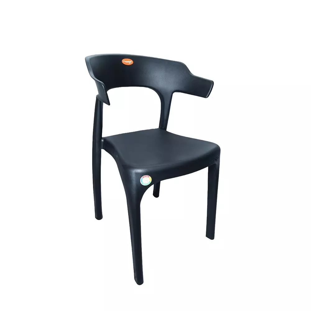Mango STANLY Armless Chair 406.4x431.8x762 mm Black for Indoors & Outdoors