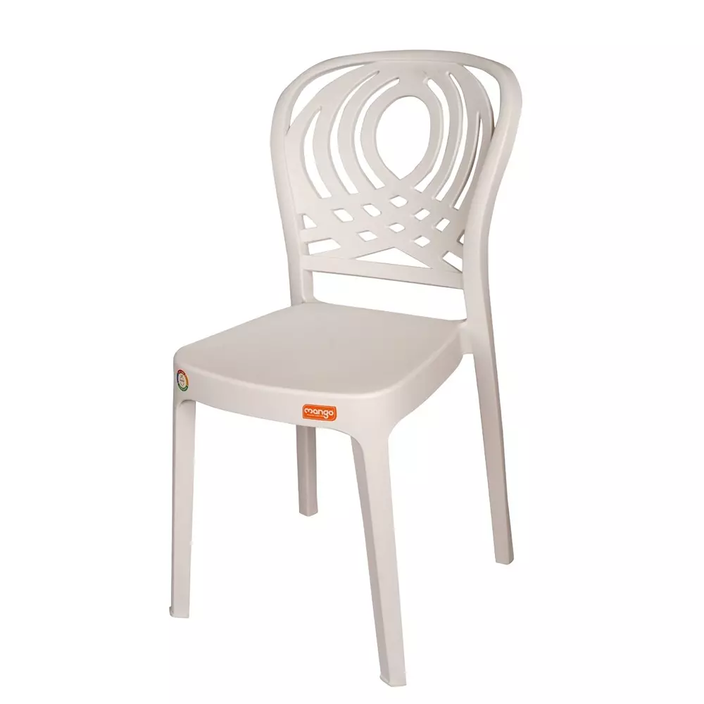 Mango SIZZLER Armless Chair 558.8x381x838.2 mm White for Indoors & Outdoors