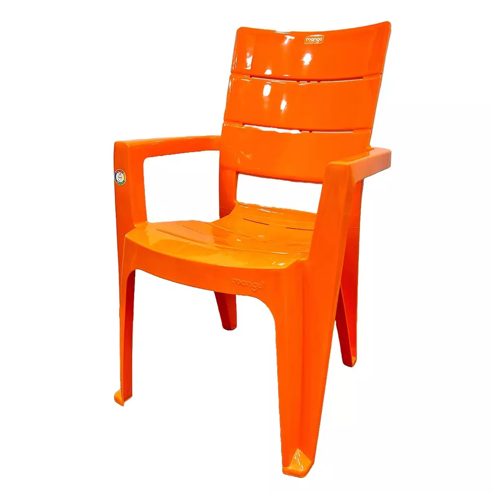 Mango Premium AMAZING Plastic Chair with Armrest 609.6x533.4x889 mm, Orange