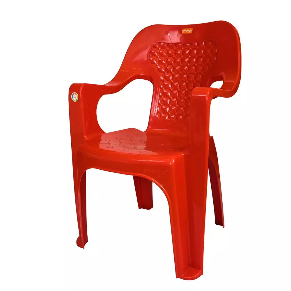 Mango Medium SWIZZ Plastic Chair with Armrest 584.2x584.2x863.6 mm, Mystic Red