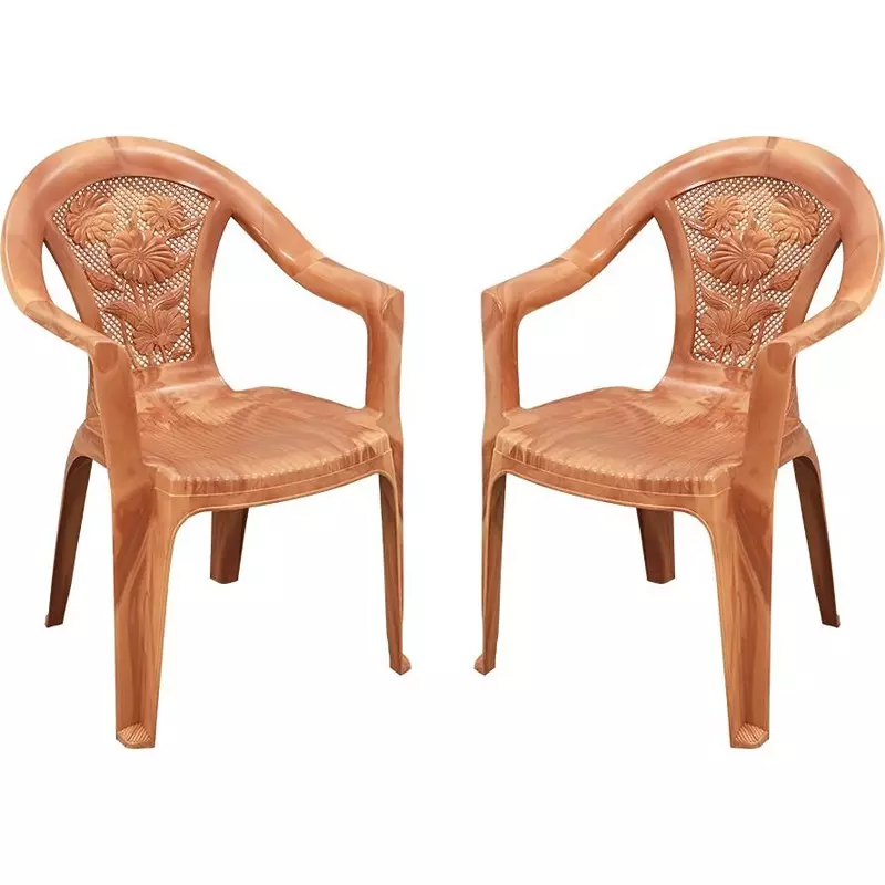 swagath-plastic-chair-with-armrest-sandal-wood-color-for-cafe-home-and-office-sw-308-pack-of-4-pcs