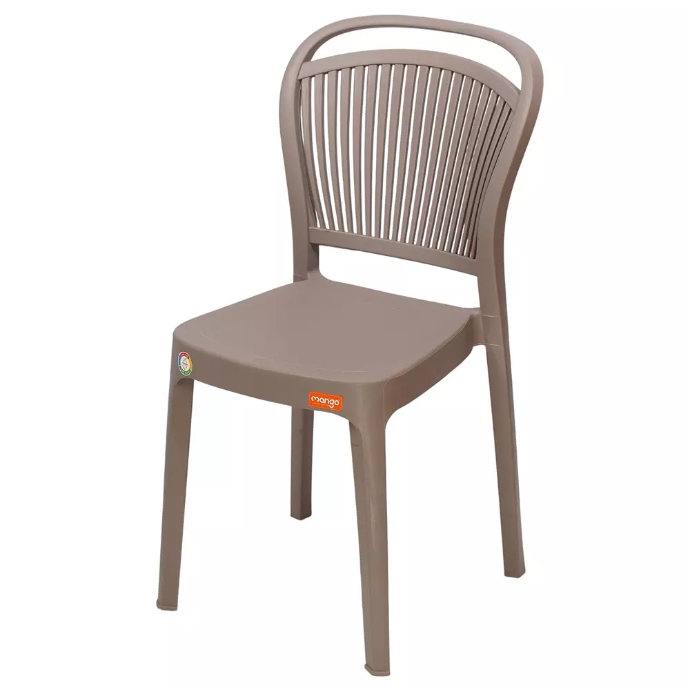Mango Salsa Cafe Chair With Armless Gray 150 Kg Load Bearing Capacity Glass Filled Plastic Medium Back Horeca Design