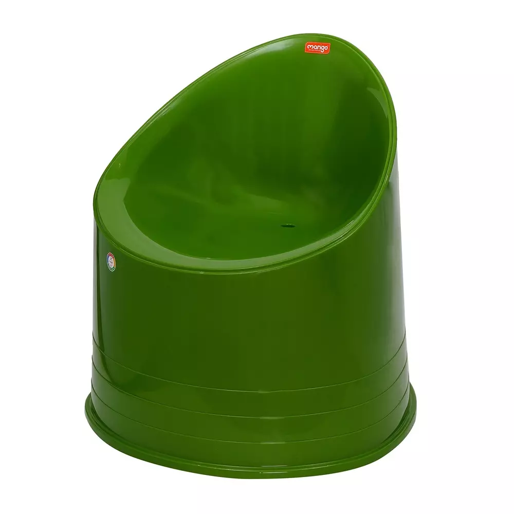Mango Lipstick Cafe Chair With Armless Olive Green 400 Kg Load Bearing Capacity Polypropylene Low Back Horeca Design