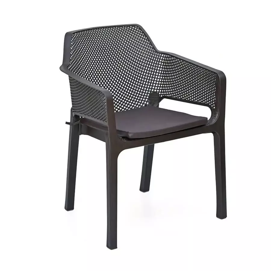Nilkamal Captain Armrest Chair with Leatherette Cushion Season Rust Brown Color