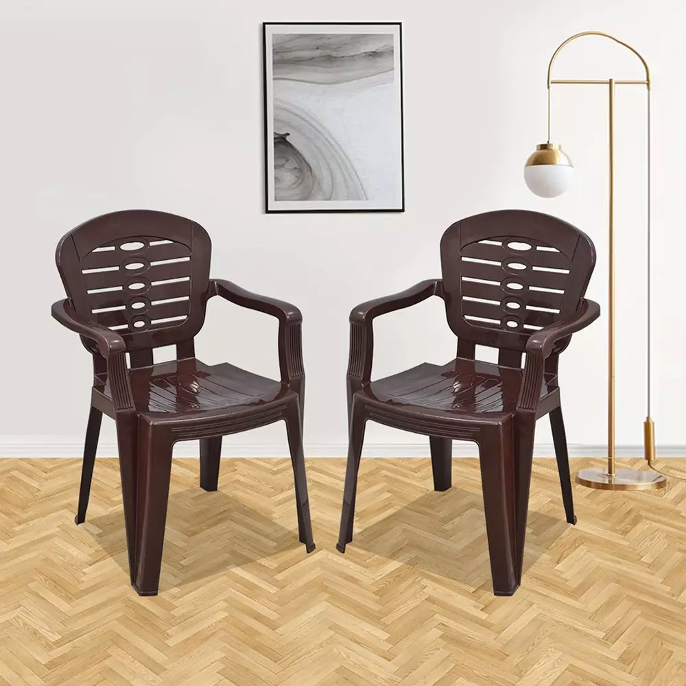 swagath-plastic-chair-with-arm-rest-saddle-brown-matte-finish-100-kg-load-capacity-high-back-for-indoor-outdoor-use-sw-1502