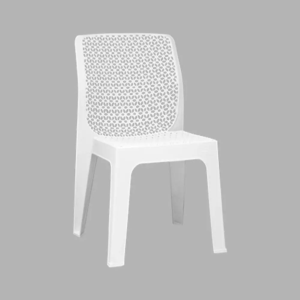 Italica Oxy Series Plastic Armless Chair White Color, 5205