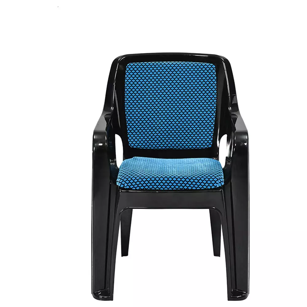 swagath-plastic-arm-chair-polypropylene-upholstery-material-150-kg-load-capacity-pre-assembled-type-black-blue-color-grandear-bkbl-4-pack-of-4-pcs