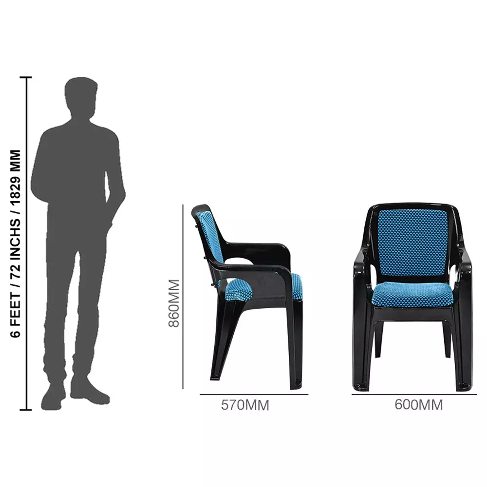 swagath-plastic-arm-chair-polypropylene-upholstery-material-150-kg-load-capacity-pre-assembled-type-black-blue-color-grandear-bkbl-4-pack-of-4-pcs
