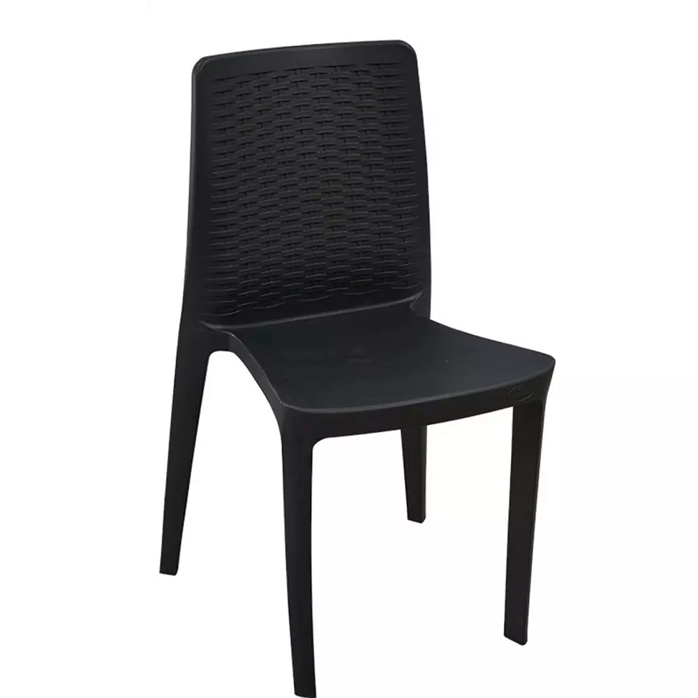 Swagath LINEA Cafeteria Chair Plastic Black 82x47x49 cm Size for Cafe, Home & Office Use, LINEA-BK-1