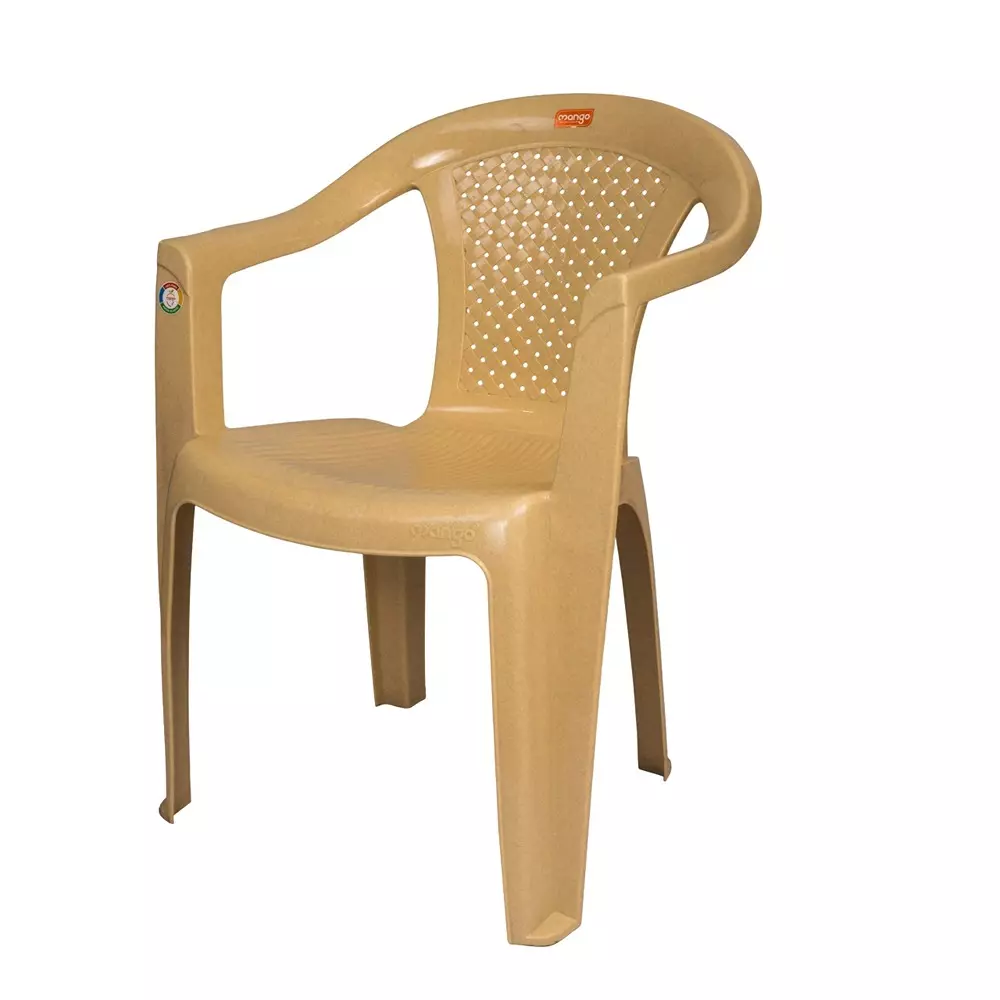 Mango Economy M 1008 Plastic Chair with Armrest 558.8x558.8x787.4 mm, Marble Beige