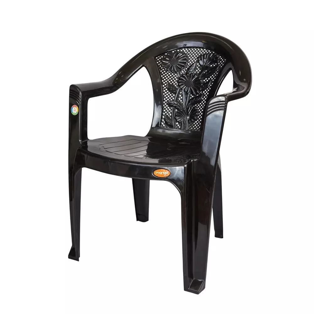 Mango Economy M 1060 Plastic Chair with Armrest 558.8x558.8x787.4 mm, Cherry Black