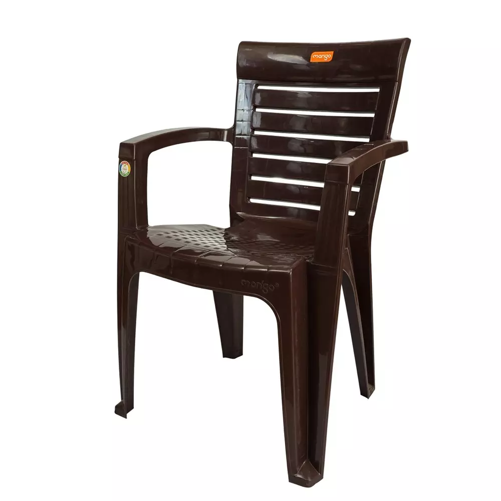 Mango Medium DIVA Plastic Chair with Armrest 584.2x558.8x863.6 mm, Weather Brown