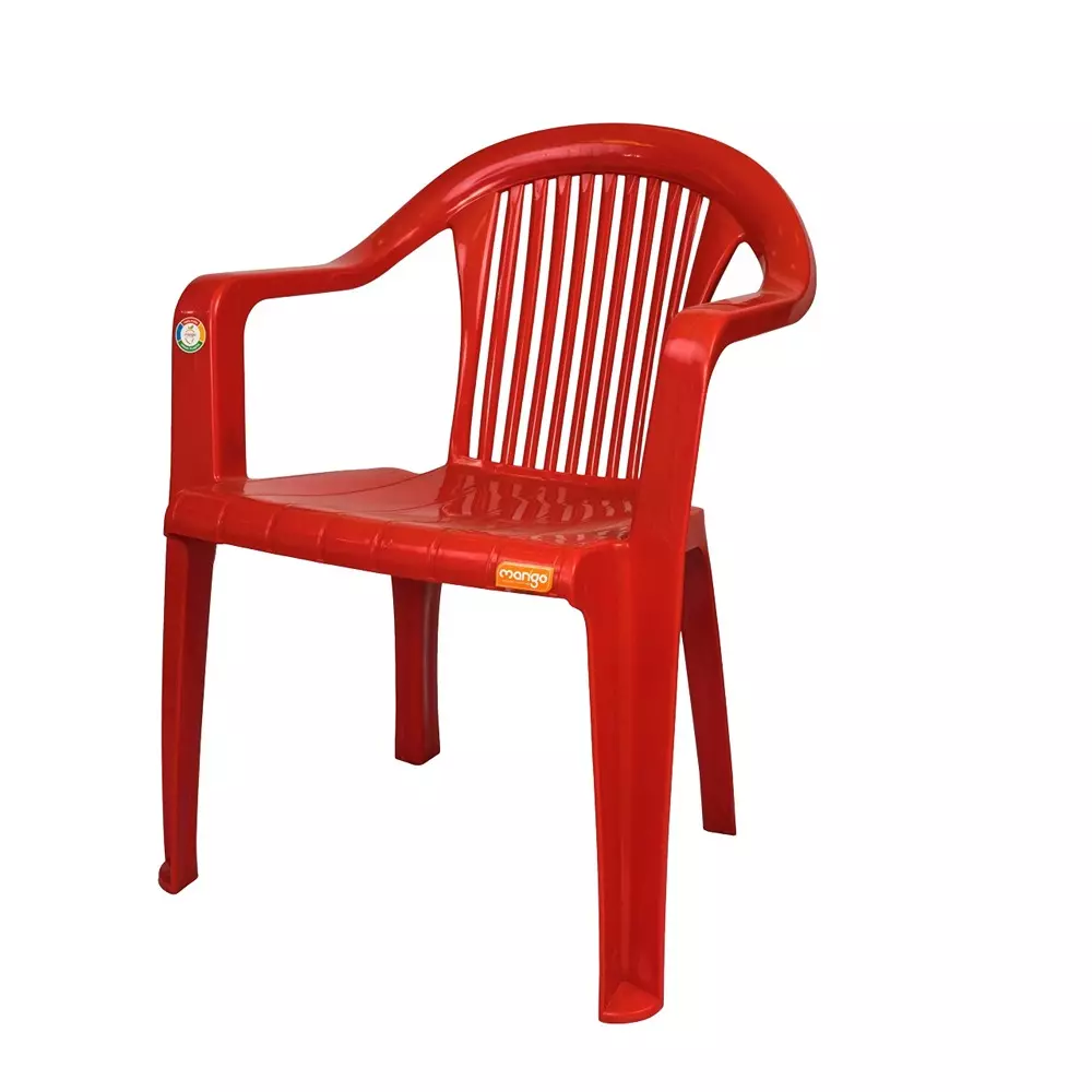 Mango Medium M 9021 Plastic Chair with Armrest 558.8x558.8x762 mm, Mystic Red