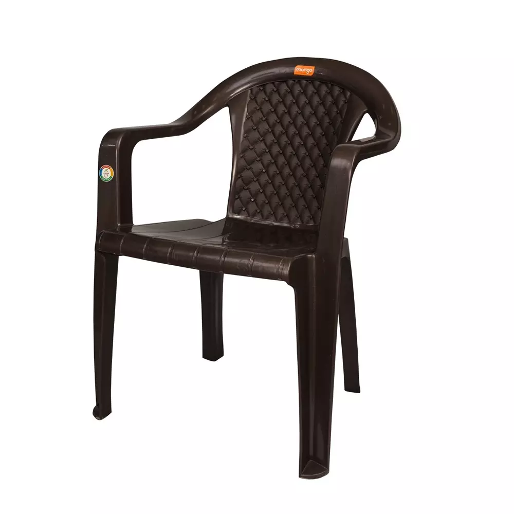 Mango Medium M 9022 Plastic Chair with Armrest 558.8x558.8x762 mm, Weather Brown