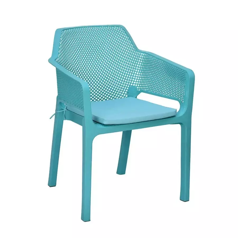 Nilkamal Captain Armrest Chair with Leatherette Cushion Sapphire Blue Color