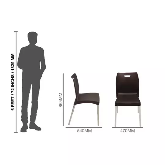 swagath-dining-chair-plastic-primary-material-stainless-steel-leg-material-pre-assembled-type-saddle-brown-color-mintela-sb-4-pack-of-4-pcs