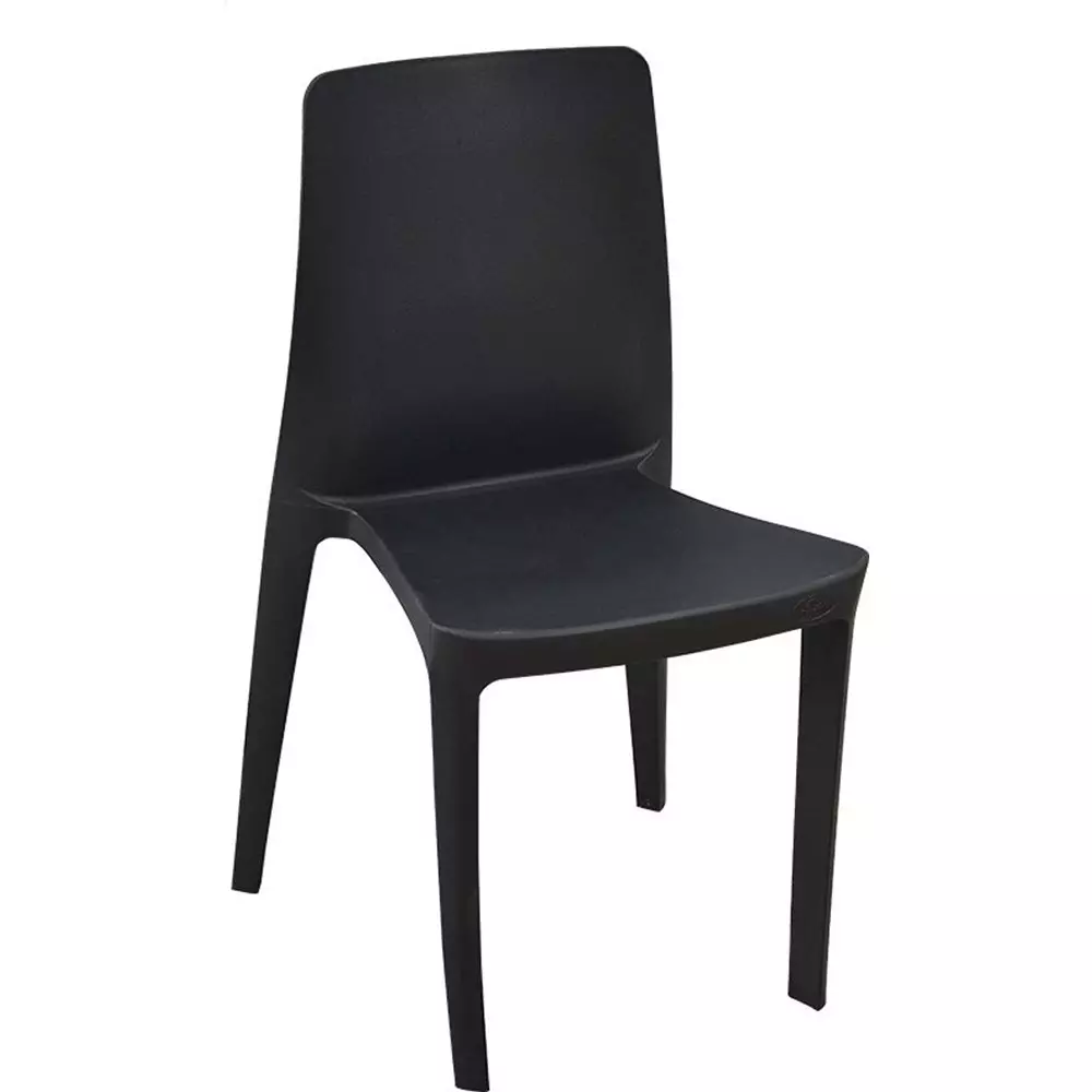 Swagath SELECT Cafeteria Chair Plastic Black 82x47x49 cm Size for Cafe, Home & Office Use, SELECT-BK-1