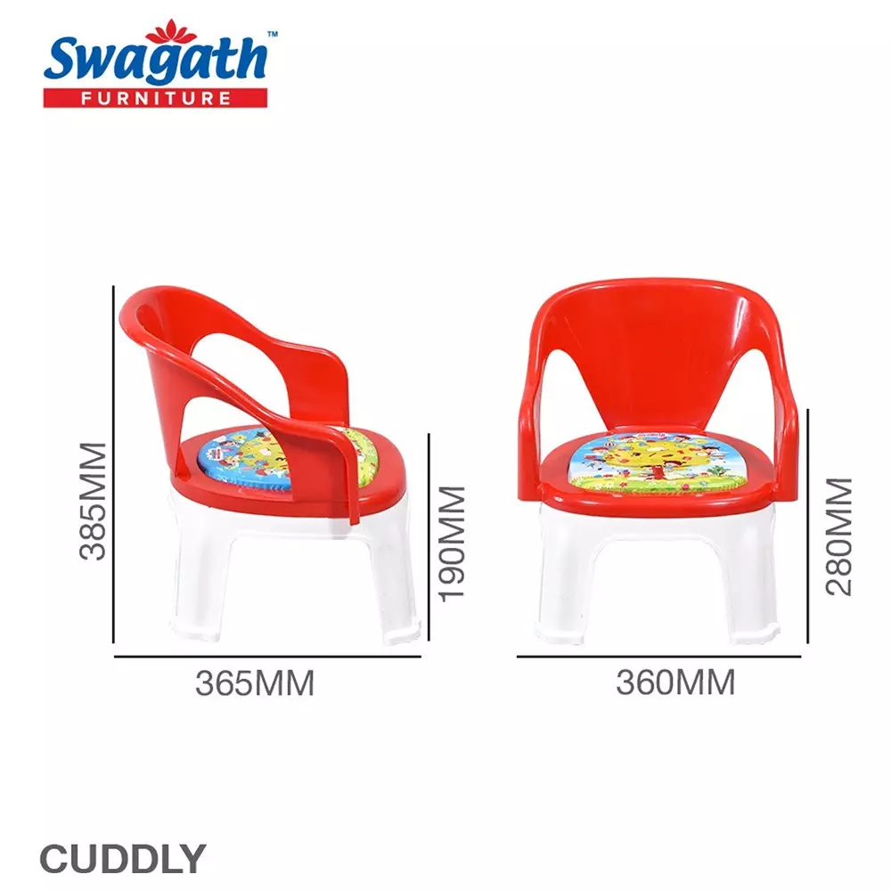swagath-cuddly-kids-armrest-plastic-chair-30-kg-load-capacity-pre-assembled-type-red-color-cuddly-t-br-6-pack-of-6-pcs