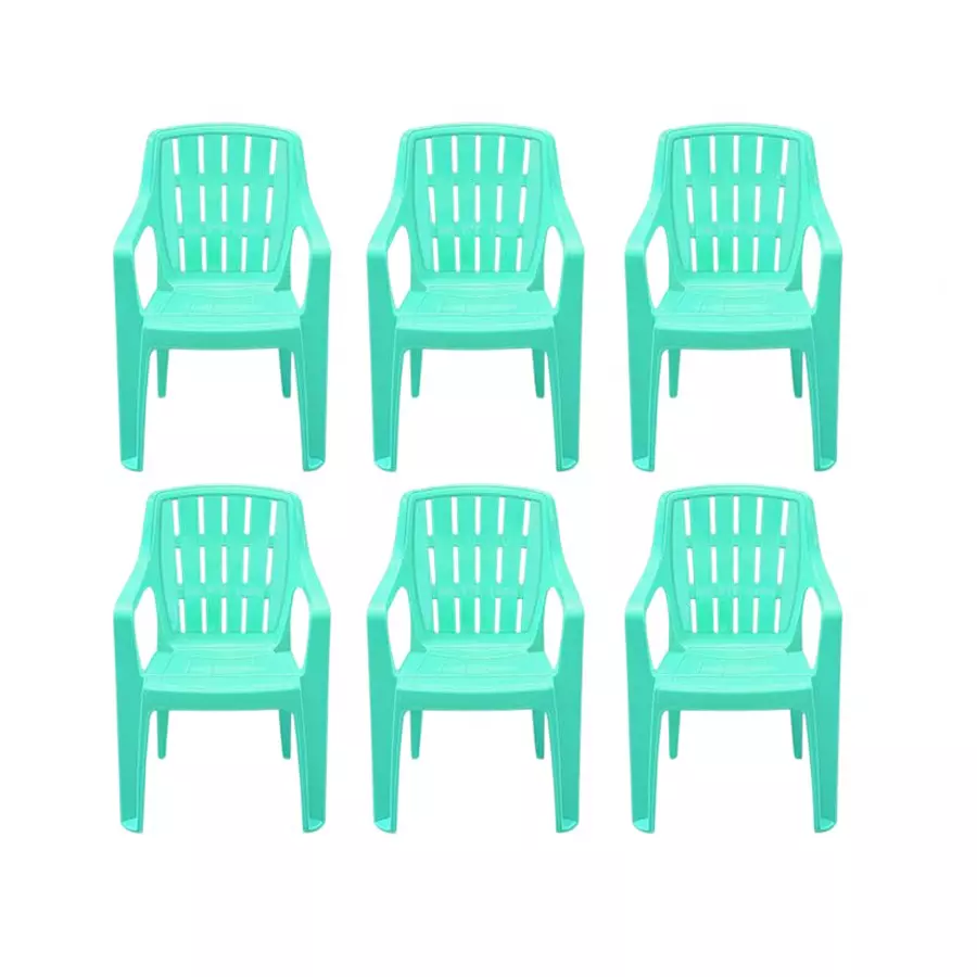 Maharaja Arm Rest Plastic Chair Solid Back For 6 to 8 Years Kids
