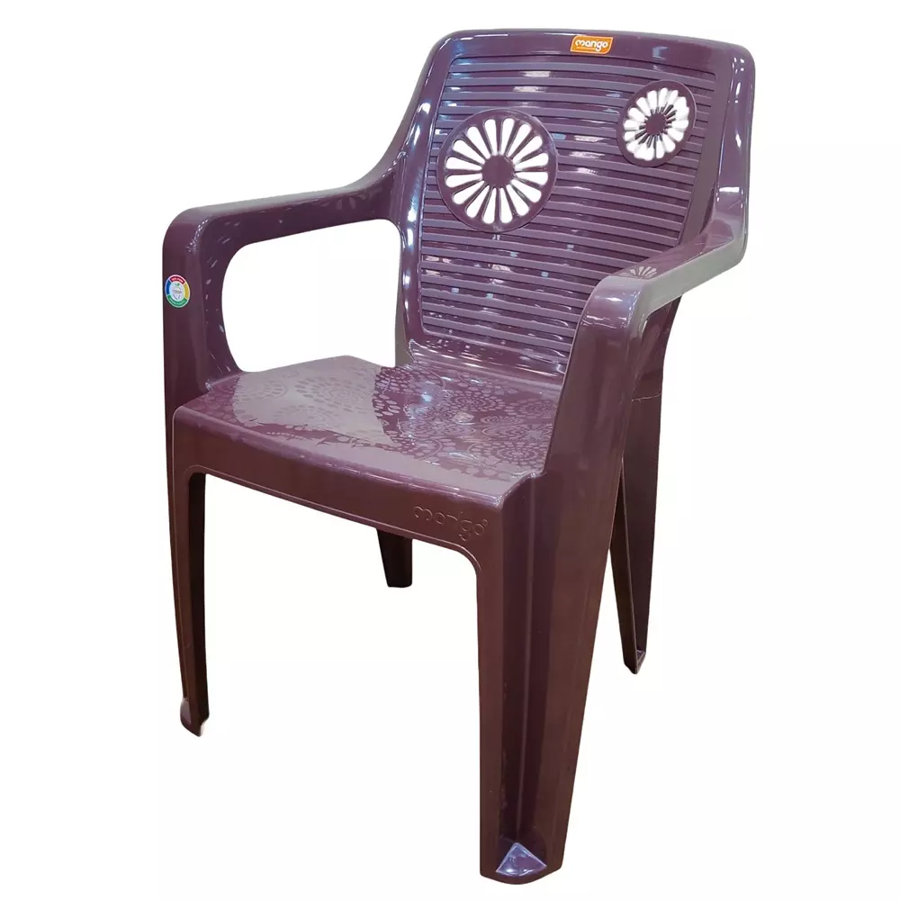 Mango Medium SILK Plastic Chair with Armrest 439.42x548.64x812.8 mm