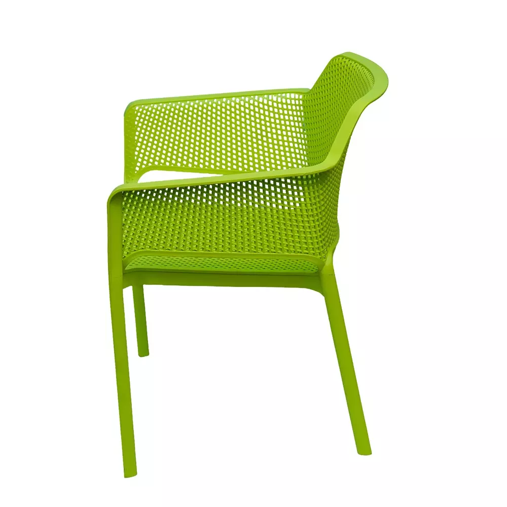 Mango Premium MAPLE Monobloc Chair with Armrest Glass Fibre Plastic 584.2x609.6x787.4 mm Citrus Green