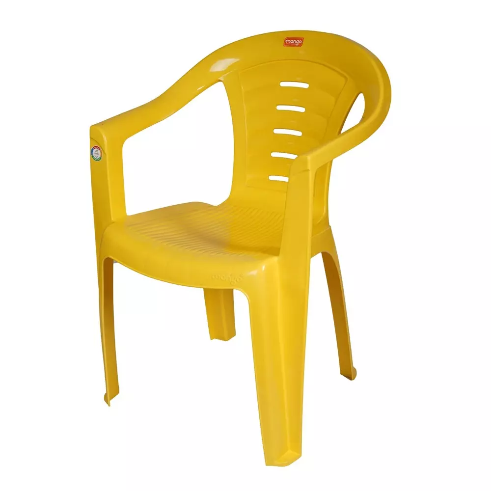 Mango Economy M 1010 Plastic Chair with Armrest 558.8x558.8x787.4 mm, Yellow
