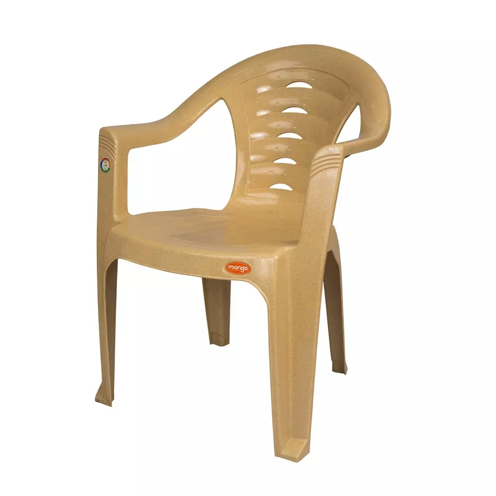Mango Economy M 1061 Plastic Chair with Armrest 558.8x558.8x787.4 mm, Marble Beige