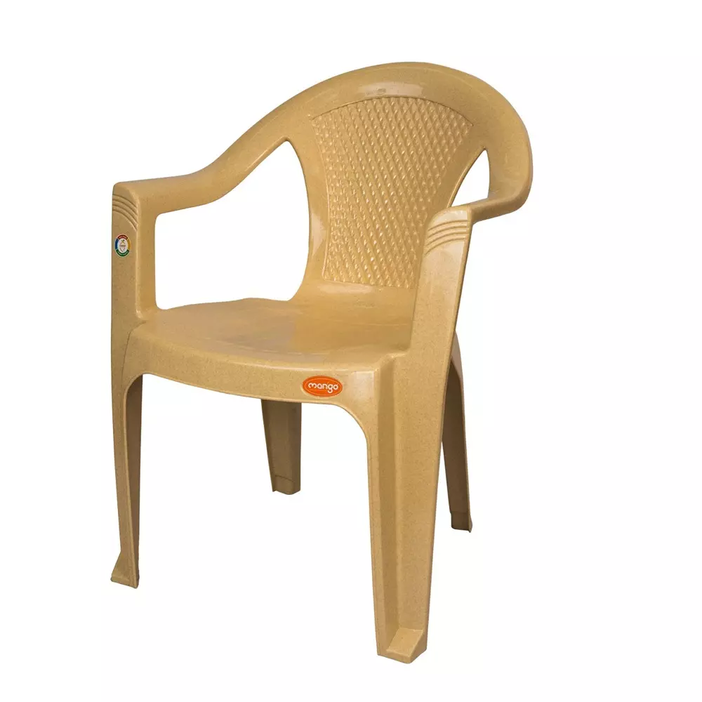 Mango Economy M 1062 Plastic Chair with Armrest 635x584.2x787.4 mm, Marble Beige