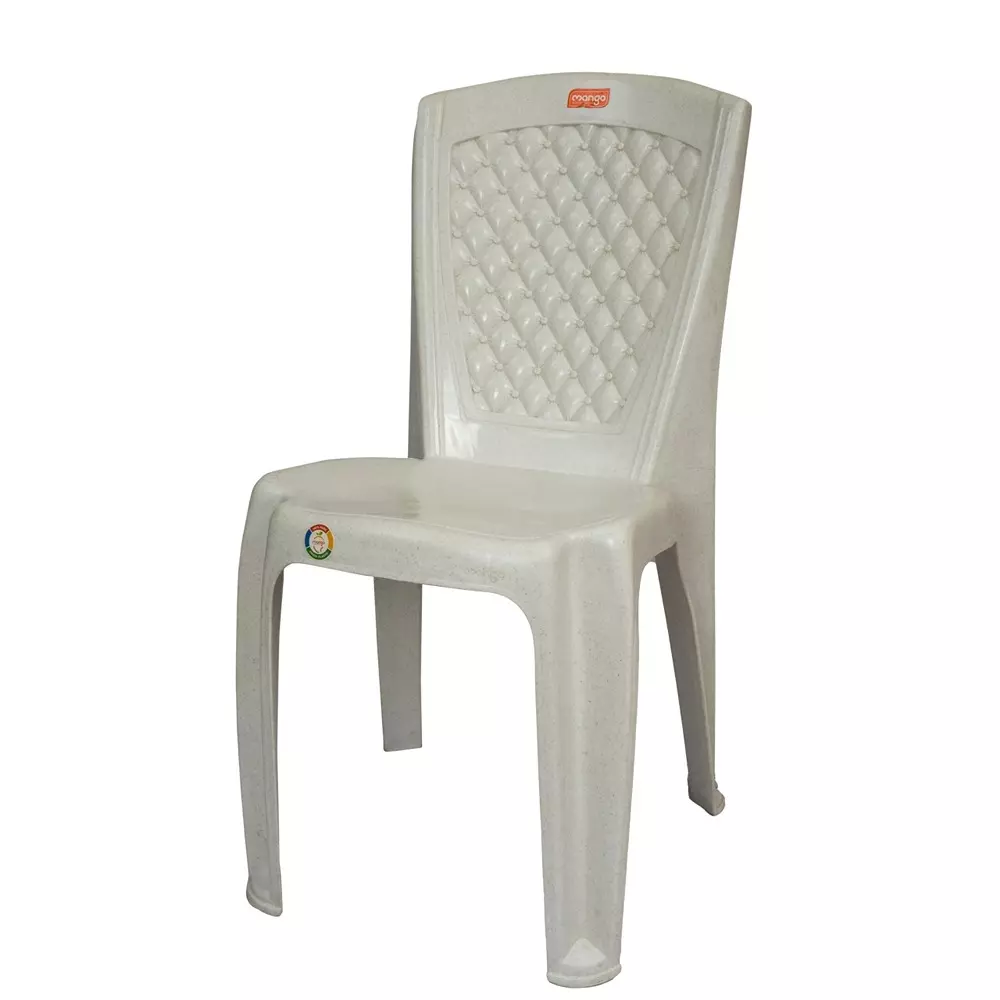 Mango BLOSSOM Armless Chair 533.4x381x863.6 mm Marble Grey for Indoors & Outdoors