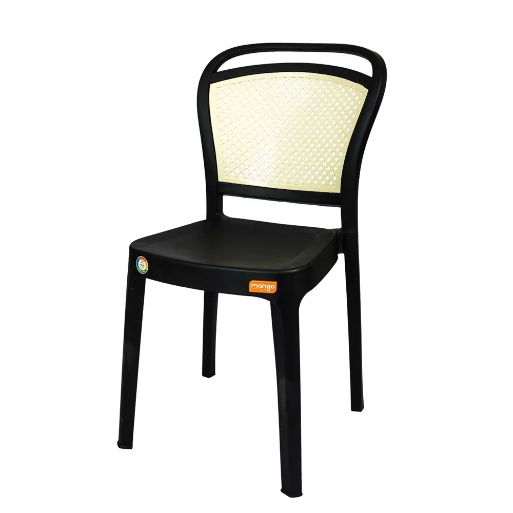 Mango SPICE Armless Chair 558.8x381x838.2 mm Jet Black for Indoors & Outdoors