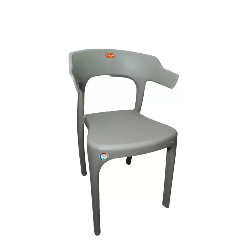 Mango STANLY Armless Chair 406.4x431.8x762 mm Light Gray for Indoors & Outdoors