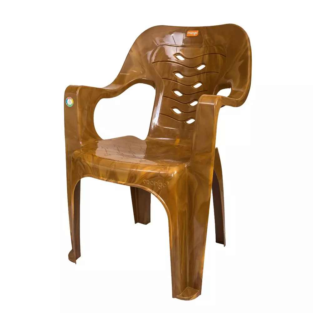 Mango Medium SANTOSA Plastic Chair with Armrest 584.2x584.2x863.6 mm, Sandal Wood