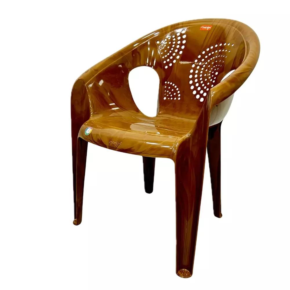 Mango Medium SUN Plastic Chair with Armrest 635x482.6x838.2 mm, Sandal Wood