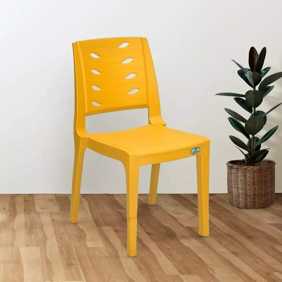 nilkamal-fern-plastic-armless-chair-mustard-yellow-color