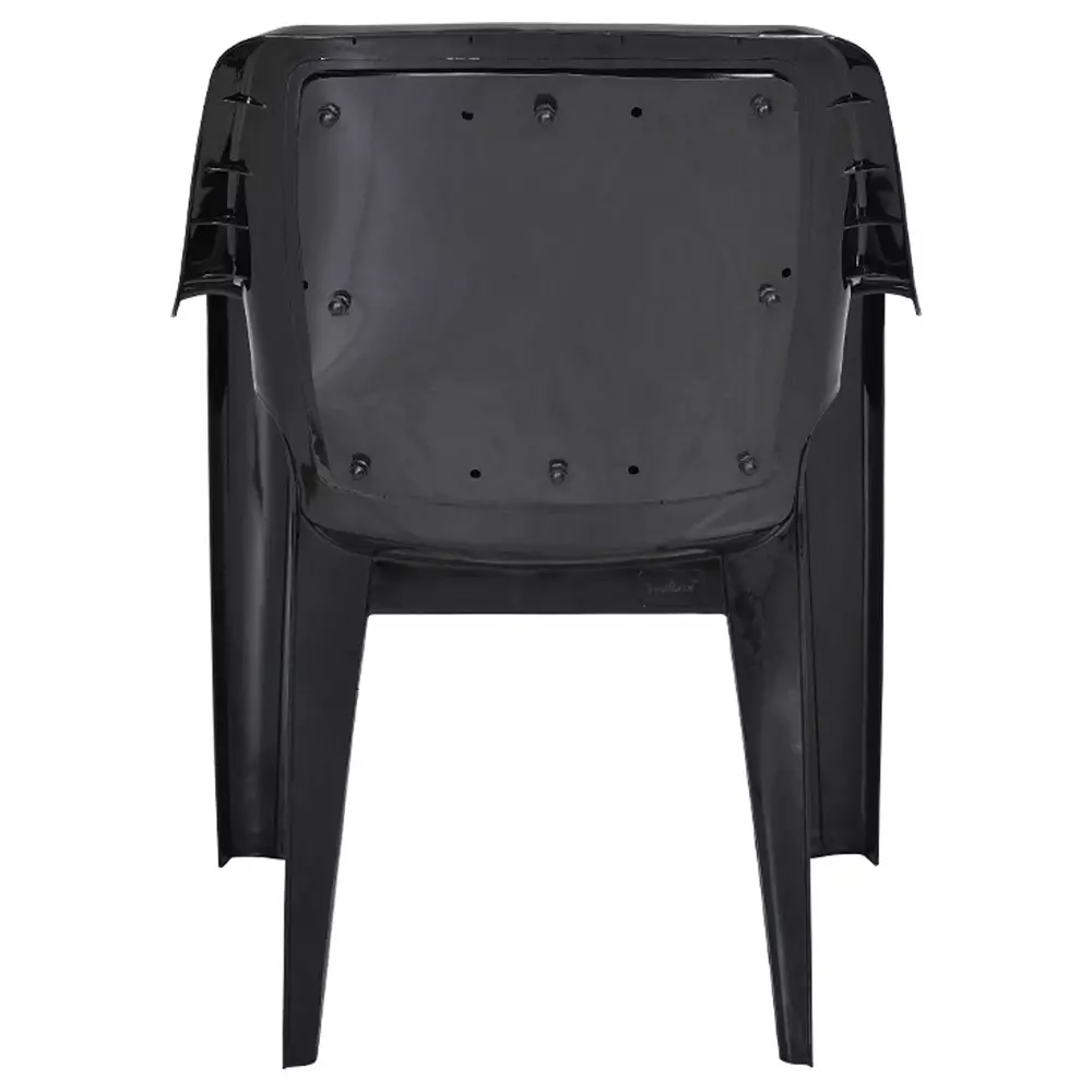 swagath-plastic-arm-chair-polypropylene-upholstery-material-150-kg-load-capacity-pre-assembled-type-black-green-color-grandear-bkngr-2-pack-of-2-pcs