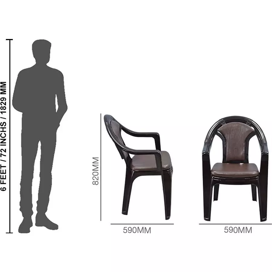 swagath-adore-cafeteria-cushioned-chair-with-arm-rest-plastic-brown-body-with-brown-rexine-cushioned-seat-82x59x59-cm-size-adore-rexsb-2-pack-of-2-pcs