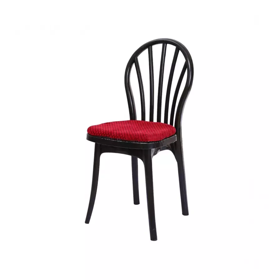 SUPREME Krish Classic Plastic Chair Without Arms (Red and Black)