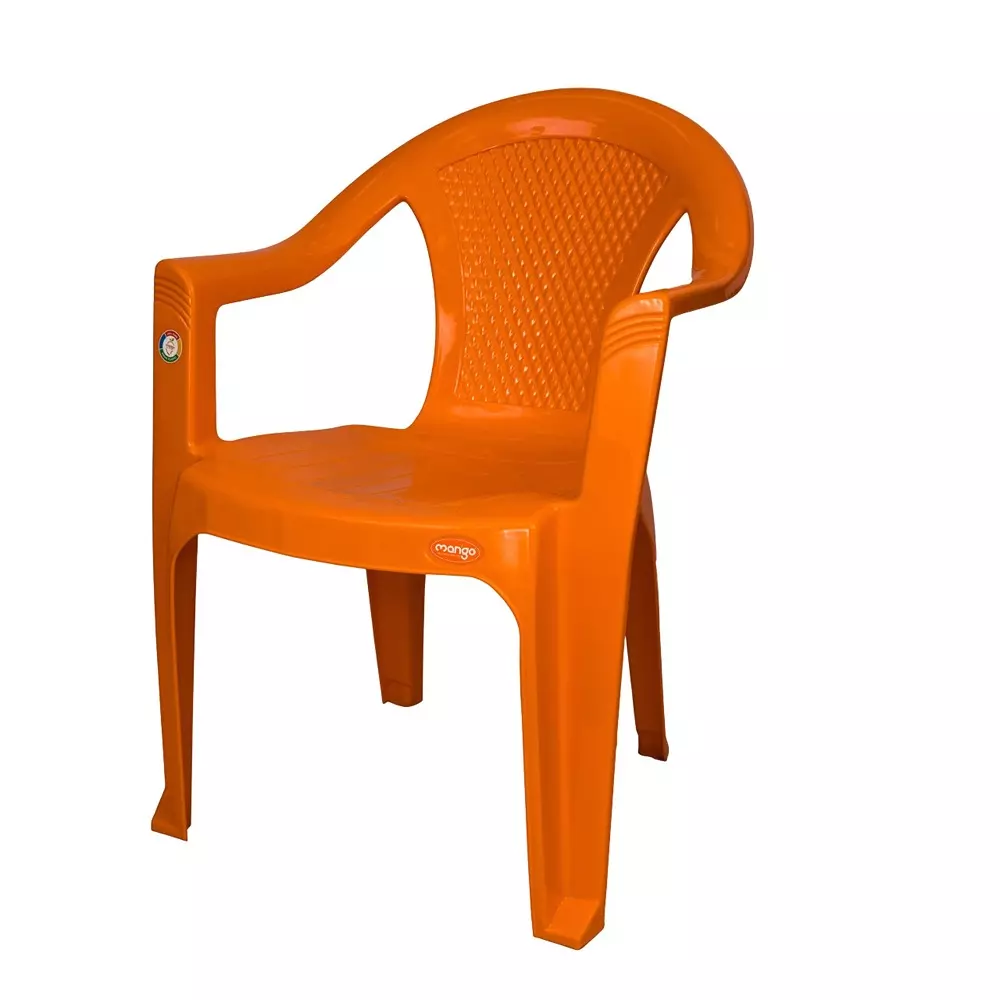 Mango Economy M 1062 Plastic Chair with Armrest 635x584.2x787.4 mm, Mango Orange