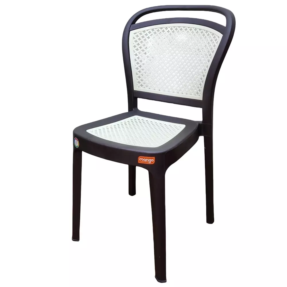 Mango SINGER Armless Chair 558.8x381x838.2 mm Weather Brown for Indoors & Outdoors