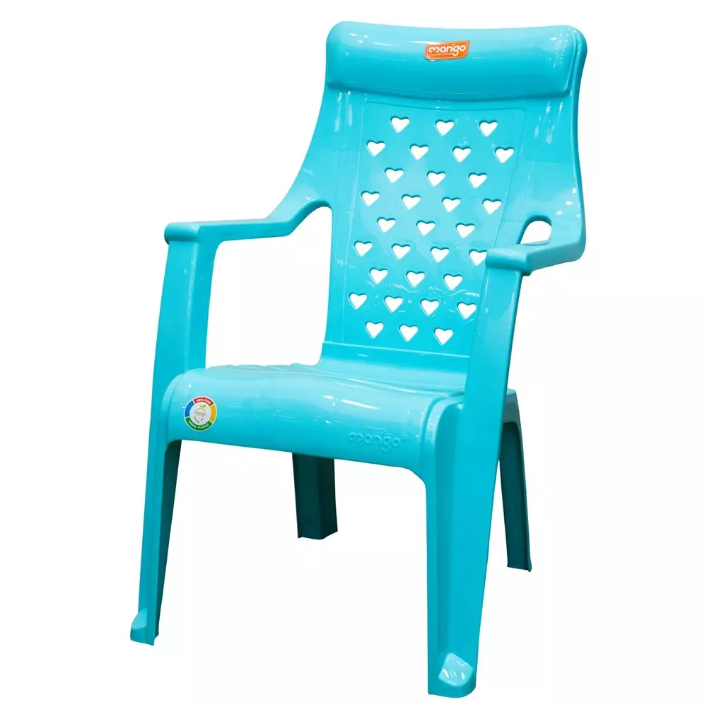 Mango LITTLE HEART Baby Chair with Armrest Polypropylene Plastic 457.2x381x584.2 mm Marina Blue