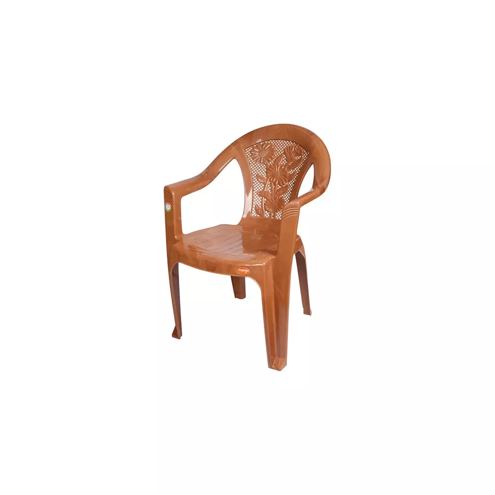 Mango Economy M 1060 Plastic Chair with Armrest 558.8x558.8x787.4 mm, Sandal Wood