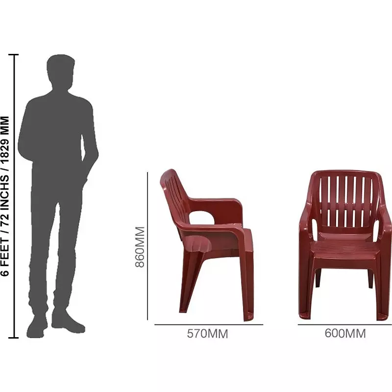 swagath-plastic-chair-with-armrest-maroon-color-for-cafe-home-and-office-megacare-pack-of-4-pcs
