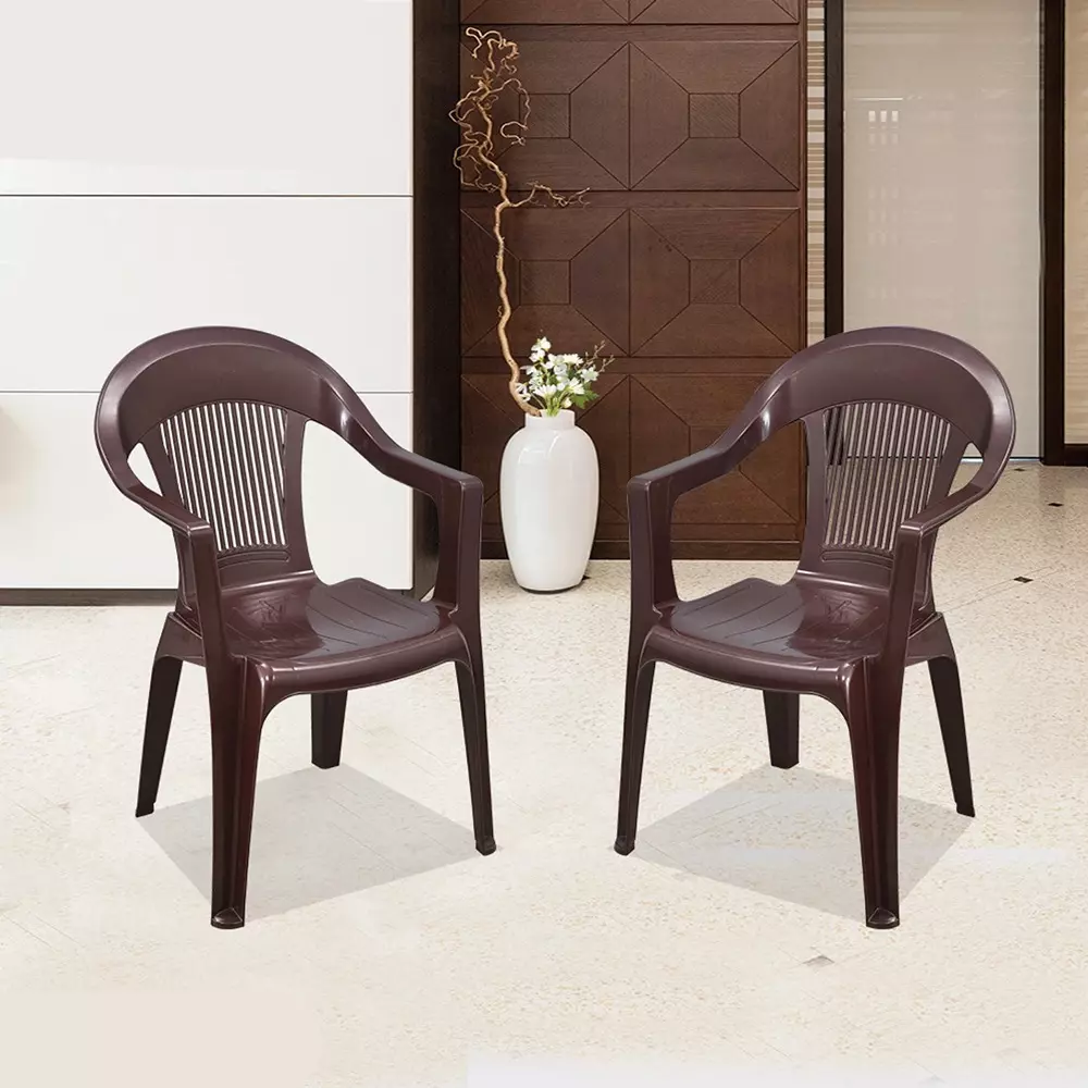 swagath-plastic-chair-with-armrest-saddle-brown-color-for-cafe-home-and-offfice-sw-201-pack-of-2-pcs